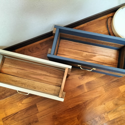 木製ラック　木箱ケース付　ウッドラック　ミニチェスト　木製チェスト 8枚目の画像