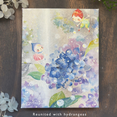 週末限定直輸入♪ ふわりと どこまでも 【原画/F3キャンバス】 絵画