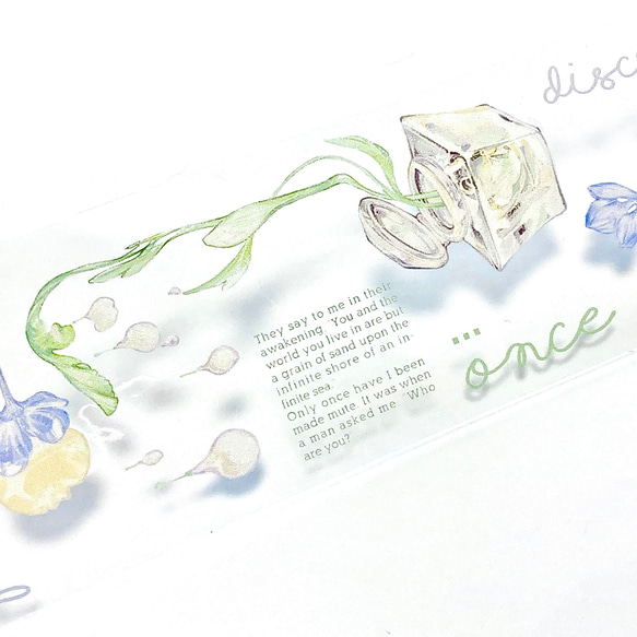 s-174● 海外 マスキングテープ  装飾 マステ シール ステッカー  花 フラワー 英字 5枚目の画像