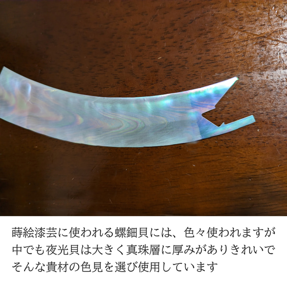 「夜光貝」裏彩色黒　アクセサリー／ペンダントトップ 4枚目の画像