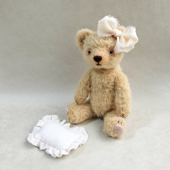 きなこ色のテディベア ぬいぐるみ ナヨビカ 通販 15825683｜Creema