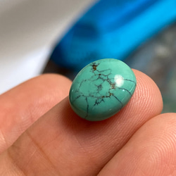 大きめ天然トルコ石（6〜7ct）ルース2個　ソーティング付き turquoise21g1_0.jpg