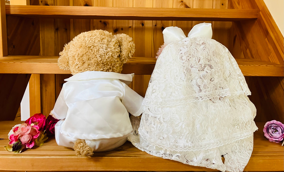 再販8 ダッフィー＆シェリーメイ　コスチューム　ウェディング　結婚式　タキシード　ウェディングドレス　ダッフィー　結婚 9枚目の画像