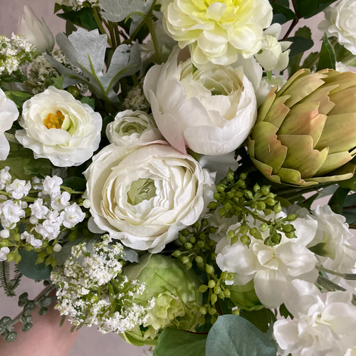 ウェディングブーケ、ブートニア/アーティフィシャルフラワー ウェディングブーケ】アーティフィシャルフラワーブーケ＋