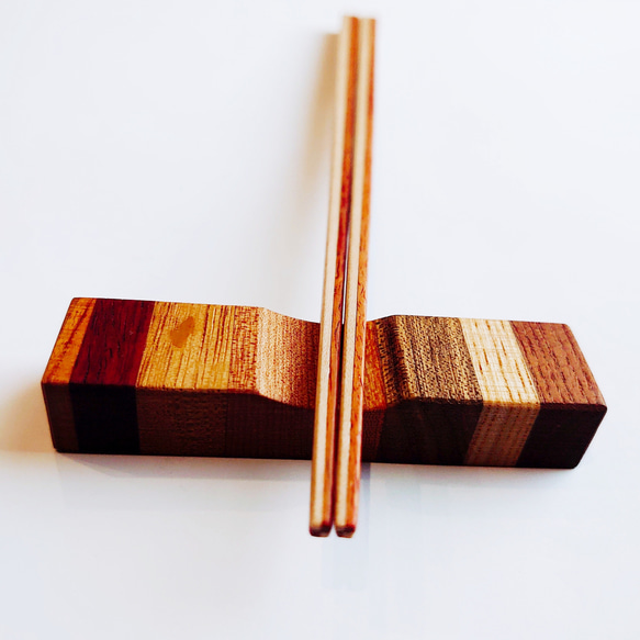 寄木箸 市松 カリンと楓 3枚目の画像