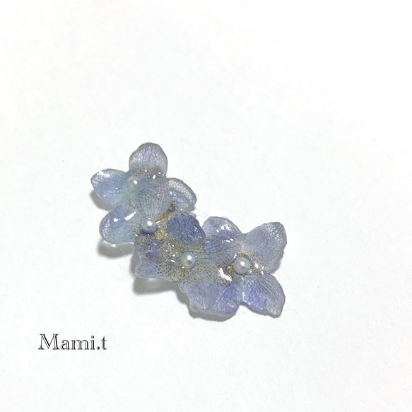 《Mami.t》 本物紫陽花のイヤーカフ 1枚目の画像