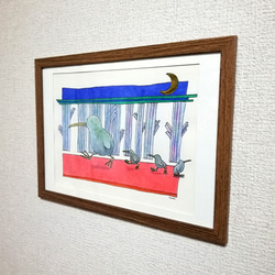 キウイの親子　イラスト原画 2枚目の画像