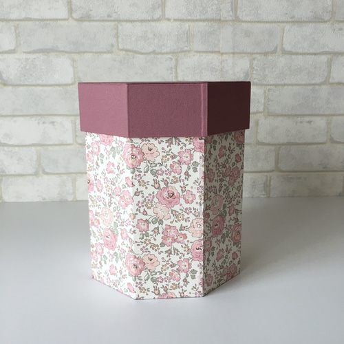 ダストボックスM〈カルトナージュ〉リバティフェリシテ柄 ゴミ箱