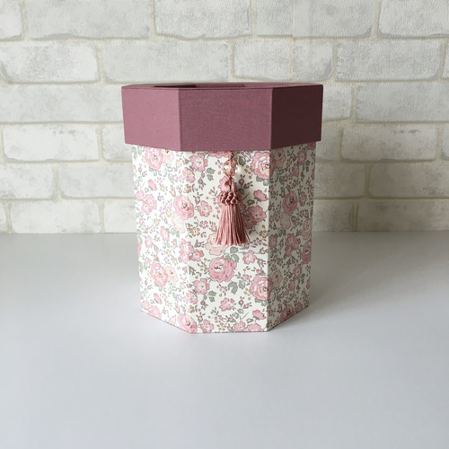 ダストボックスM〈カルトナージュ〉リバティフェリシテ柄 ゴミ箱