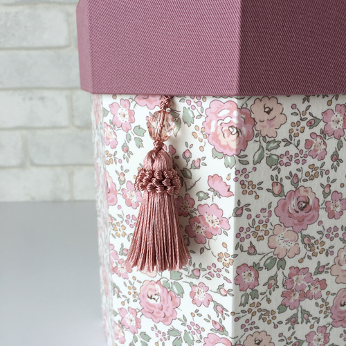 ダストボックスM〈カルトナージュ〉リバティフェリシテ柄 ゴミ箱