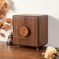 おしゃれなアクセサリーボックス 5段小引き出し 扉付き 両開き トレイ