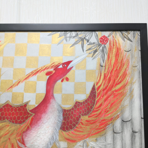 菜*香様 No.508 F4キャンバス 原画 アクリル絵画 開運絵画 鳳凰 肉筆 菜*香様 No.508 F4キャンバス 原画 アクリル絵画 開運絵画 鳳凰