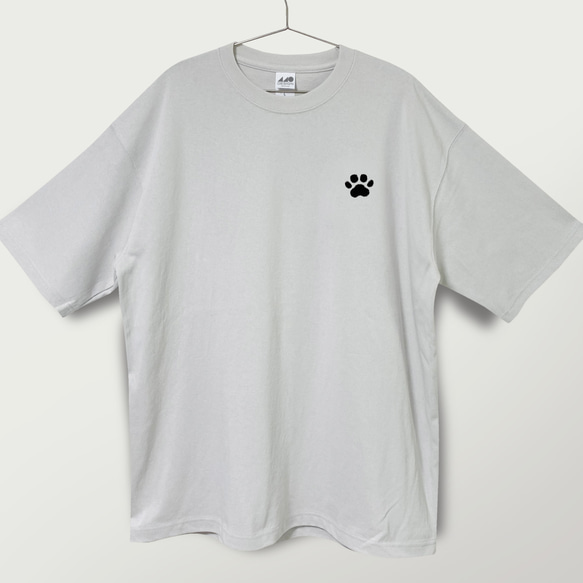 刺繍＆ステンシル☆半袖T-shirt／猫と眼鏡。9.1oz 10枚目の画像