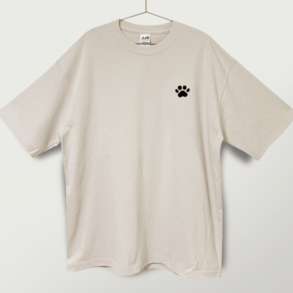 刺繍＆ステンシル☆半袖T-shirt／猫と眼鏡。9.1oz 9枚目の画像