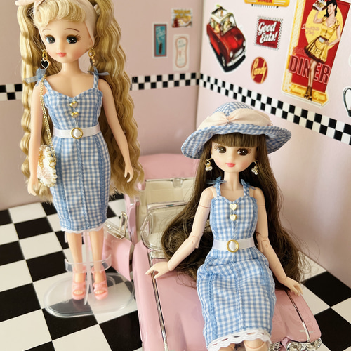 7 特別価格　夏柄ギャザーマキシスカート　リカちゃん　ブライス 7 特別価格夏柄ギャザーマキシスカートリカちゃんブライス