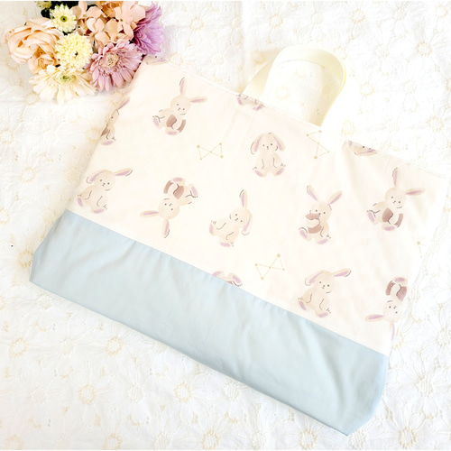 レッスンバック 手提げ 絵本袋 ラビット うさぎ 女の子