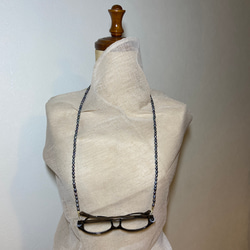 真珠　ブラック淡水パール　眼鏡チェーン 7枚目の画像