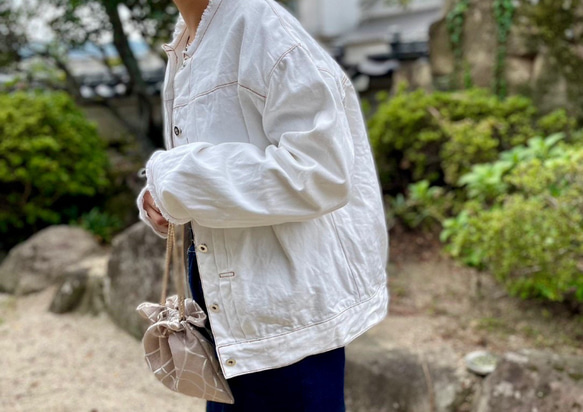 セミオーダー　岡山デニム　お選びいただけます→（糸・ボタン）ノーカラー　ジャケット　Gジャン　ジージャン　 14枚目の画像