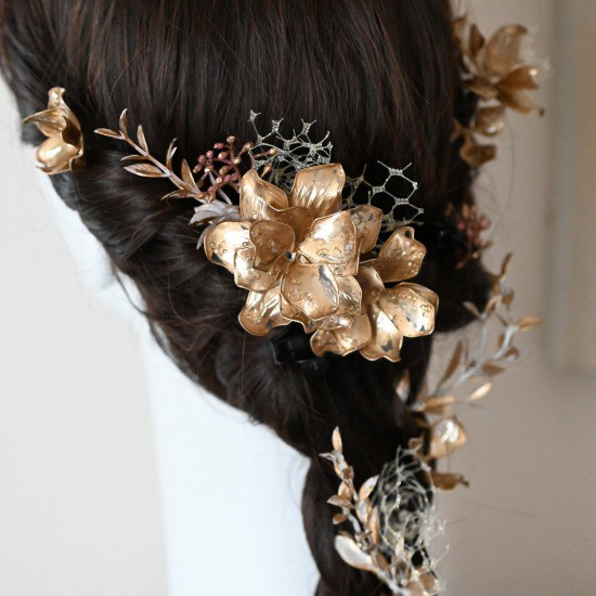 アメリカンフラワー　パーツセットA　成人式髪飾り　和装髪飾り