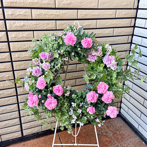 60％OFF】 ペチュニアミルキーピーチのカゴ寄せ植え☆ 植物/観葉植物