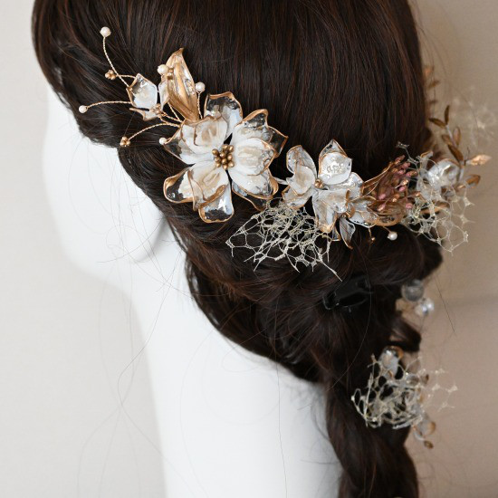 アメリカンフラワー　パーツセットB　成人式髪飾り　和装髪飾り