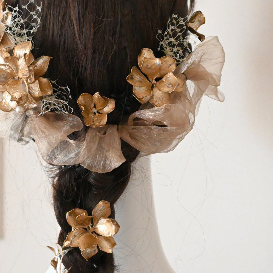 アメリカンフラワー　パーツセットE　成人式髪飾り　和装髪飾り