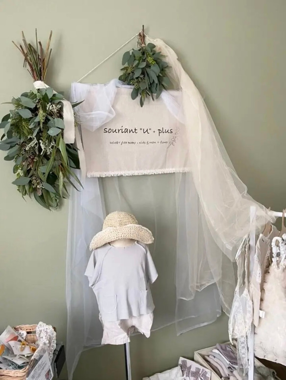 布看板　ショップタペストリー　ご希望でフルオーダー　マルシェタペストリー　マルシェ出店 ▶︎ デザインにより異なる