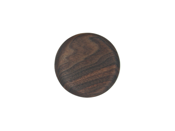 1037. 木の丸小皿/コースター ウォールナット #020 3枚目の画像