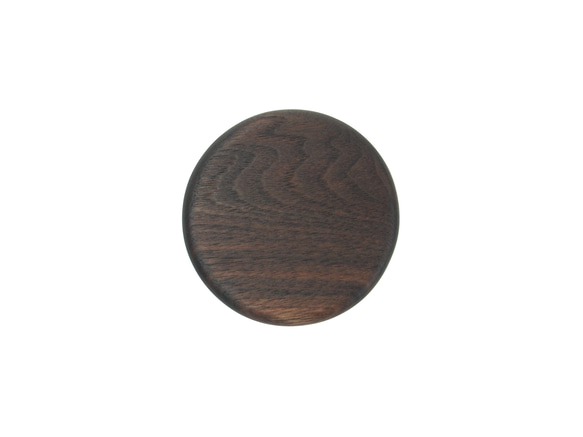 1038. 木の丸小皿/コースター ウォールナット #021 4枚目の画像
