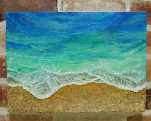 2024特集 油絵 絵画【砂浜の海】 絵画 HR 通販 15827742｜Creema(クリーマ) 絵画