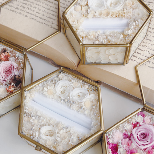 約束のとき】リング3つ対応縦置きタイプ・リングピロー・ヴィンテージ