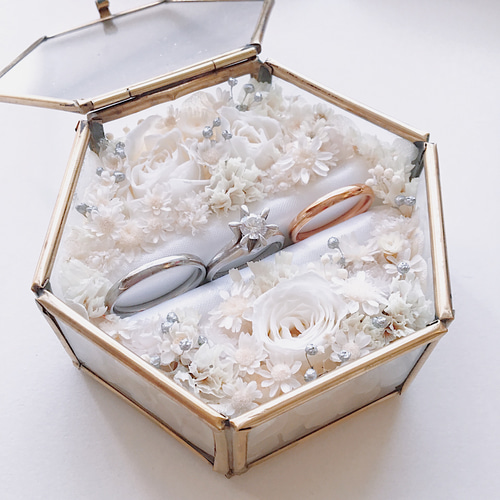 約束のとき】リング3つ対応縦置きタイプ・リングピロー・ヴィンテージ