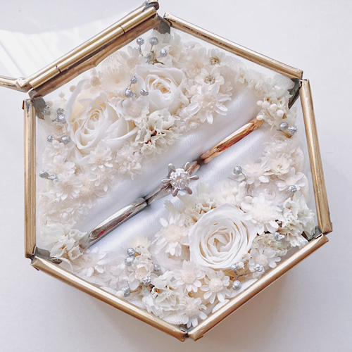 約束のとき】リング3つ対応縦置きタイプ・リングピロー・ヴィンテージ