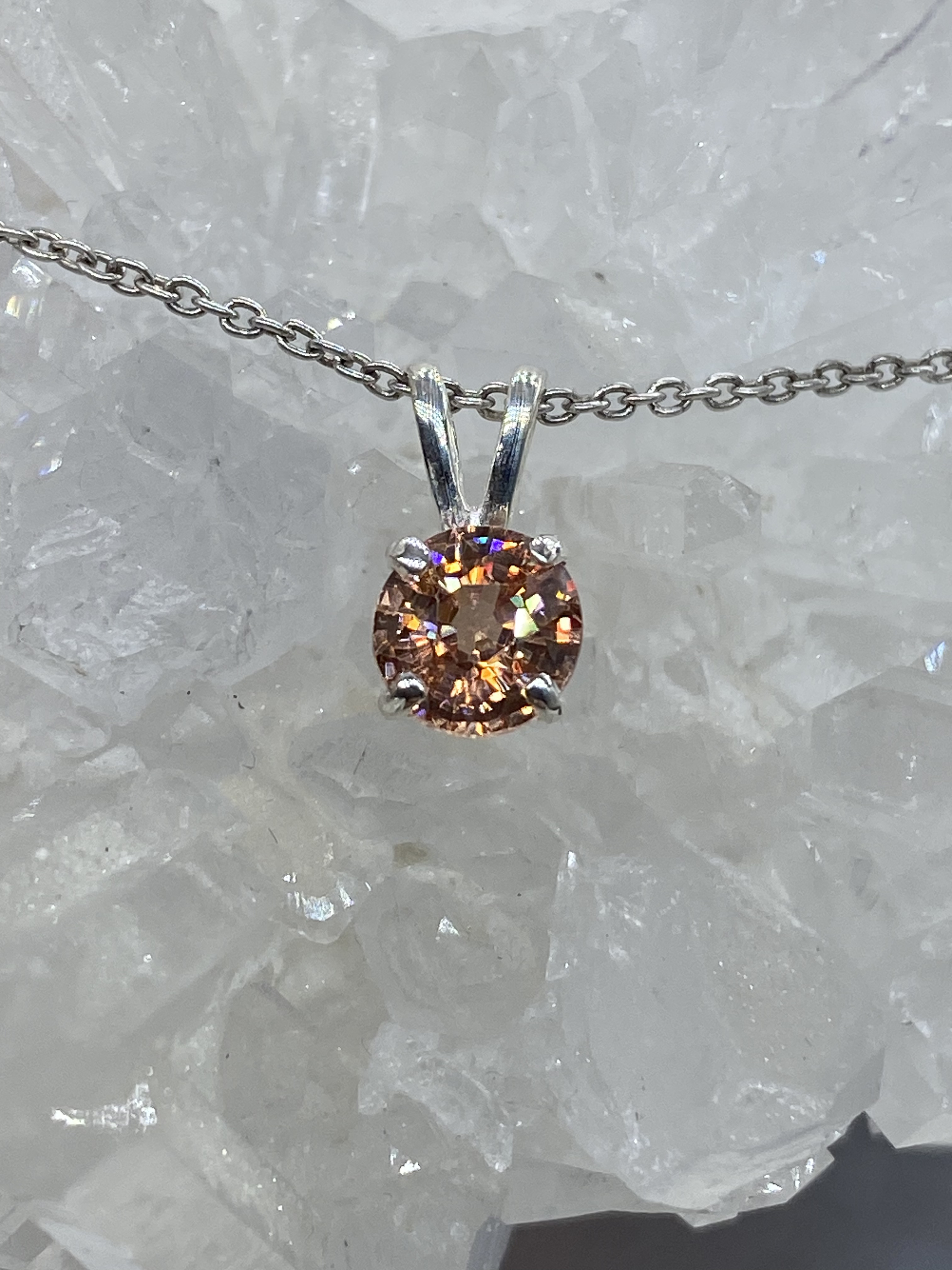 天然石　ピンクジルコン　ルース　天然石リング ピンクジルコン 1.0ct ピンクゴールド リング(指輪)【品質保証書