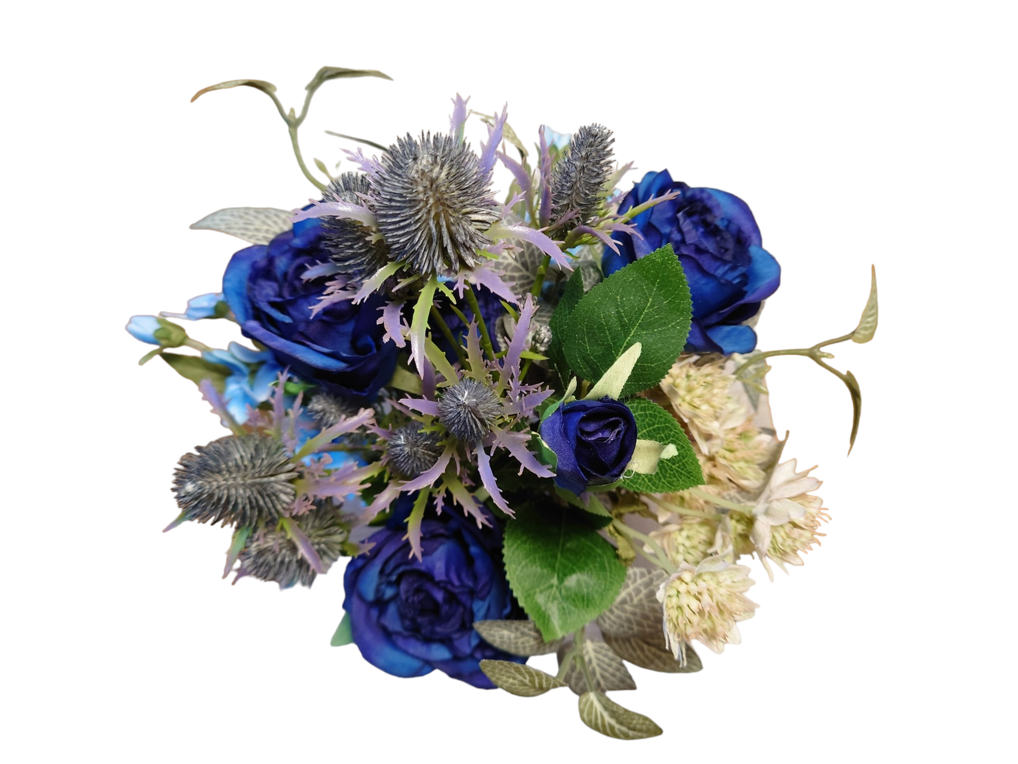 ブルーローズのグラスブーケ