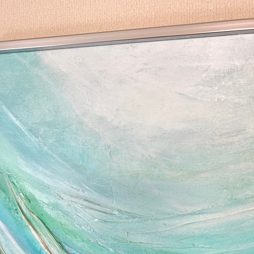 【まつやん】油絵　原画　抽象画　北欧　パステルカラー　インテリア　F4 Sunset/抽象画 (F4) /北欧/アート/インテリア/黄色/オレンジ