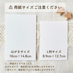 【送料無料】(baby brown. マンスリーカード　月齢カード　ナチュラル　動物　L判可能 10枚目の画像