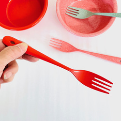 ＼送料無料 クリックポスト対応／ステンレス製 フォーク いろさじ ギフト アレルギー かわいい 猫舌 カラフル 折れない 8枚目の画像