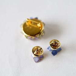 可分層繡球花胸針與別針胸針套裝 第14張的照片