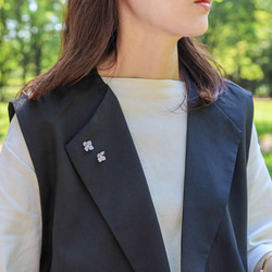 可分層繡球花胸針與別針胸針套裝 第12張的照片