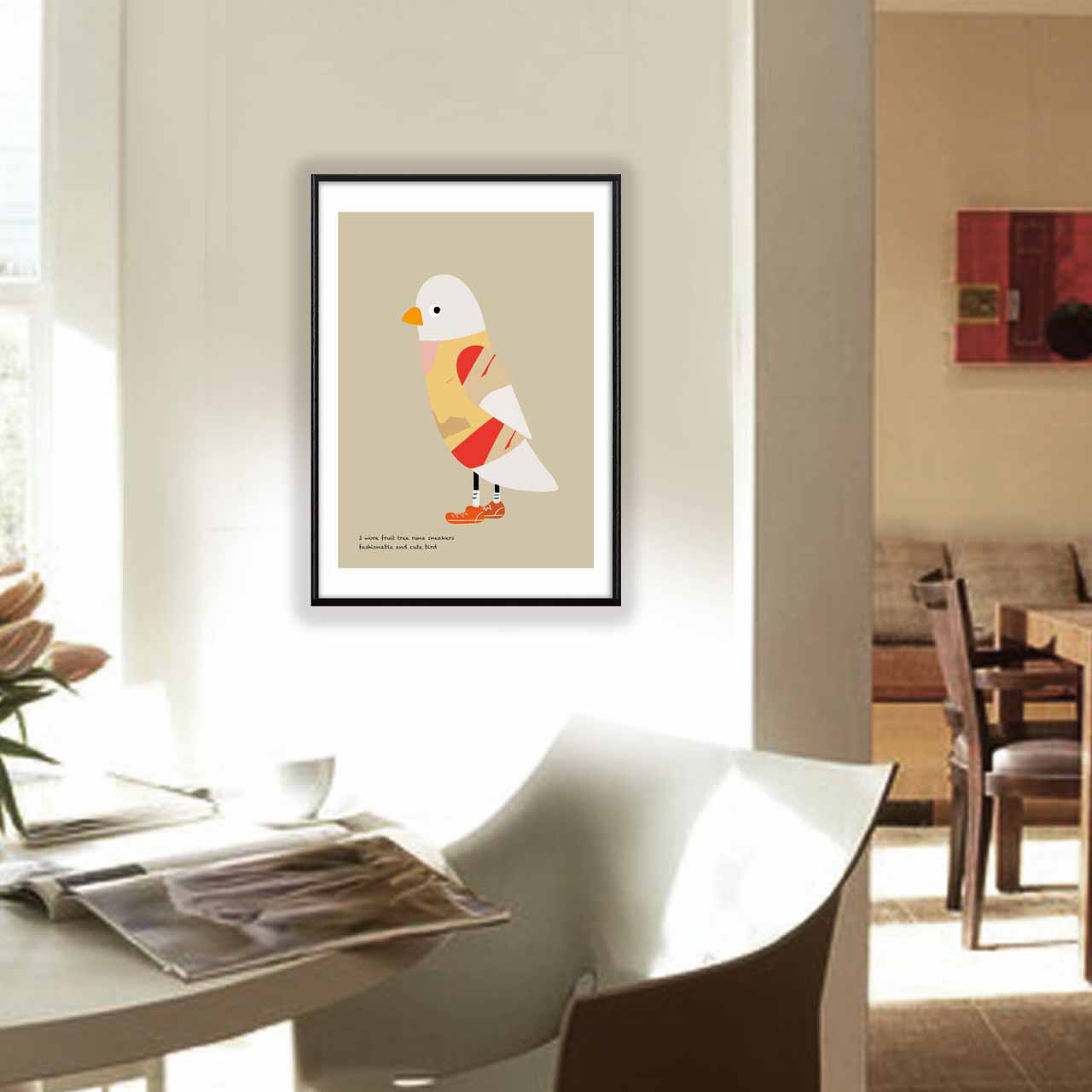 カジュアルバード　鳥　イラスト　ポスター　A4 A3 A2 A1　全作オリジナル　結婚祝い　新築祝い　1295