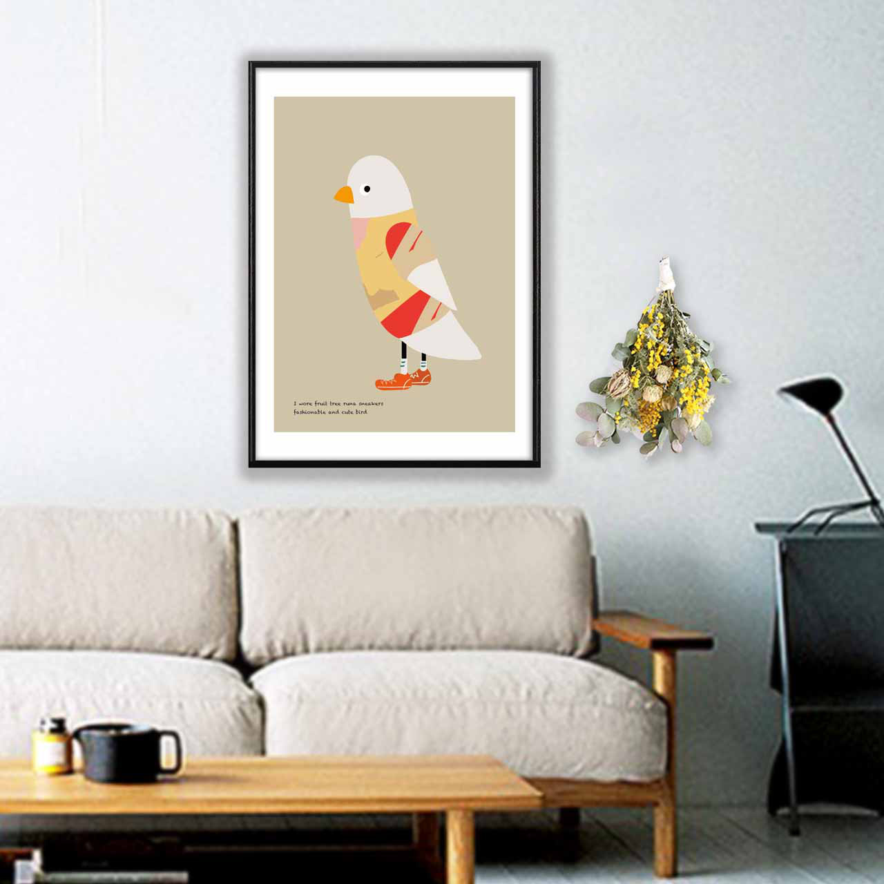 カジュアルバード　鳥　イラスト　ポスター　A4 A3 A2 A1　全作オリジナル　結婚祝い　新築祝い　1295