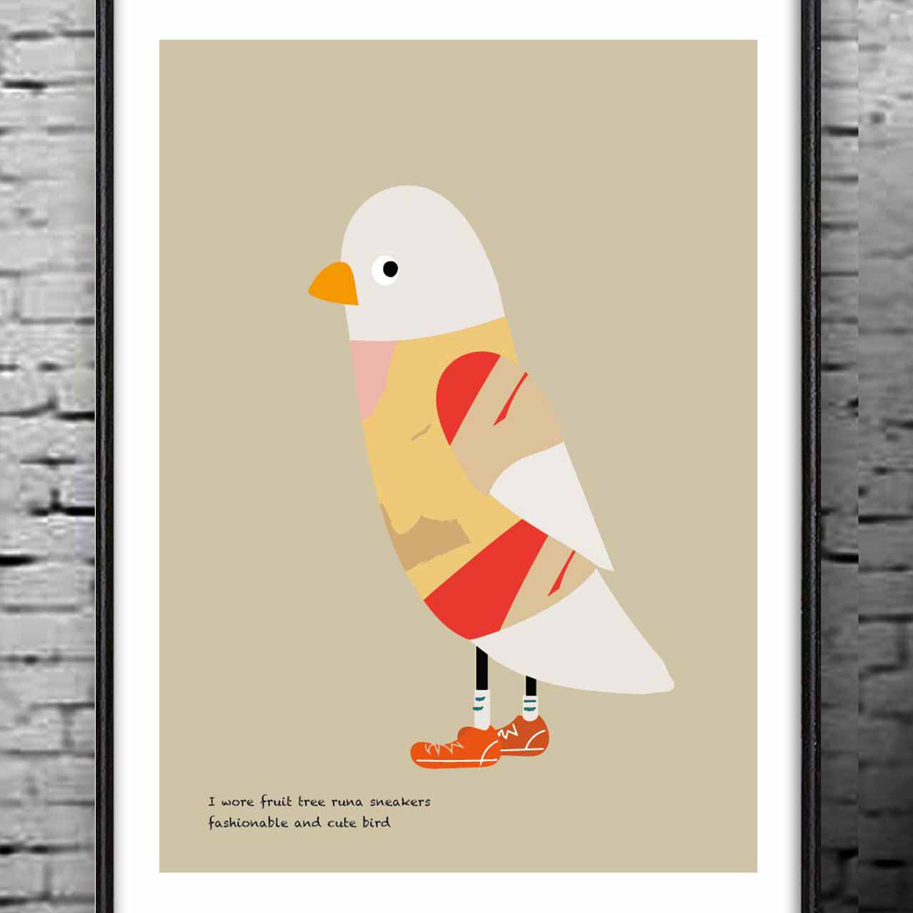 カジュアルバード　鳥　イラスト　ポスター　A4 A3 A2 A1　全作オリジナル　結婚祝い　新築祝い　1295