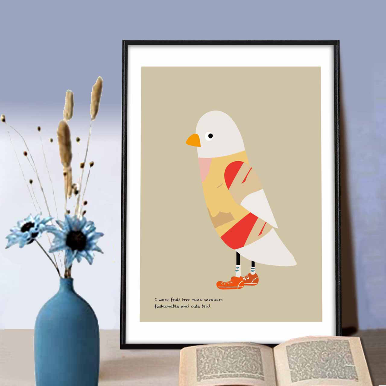 カジュアルバード　鳥　イラスト　ポスター　A4 A3 A2 A1　全作オリジナル　結婚祝い　新築祝い　1295