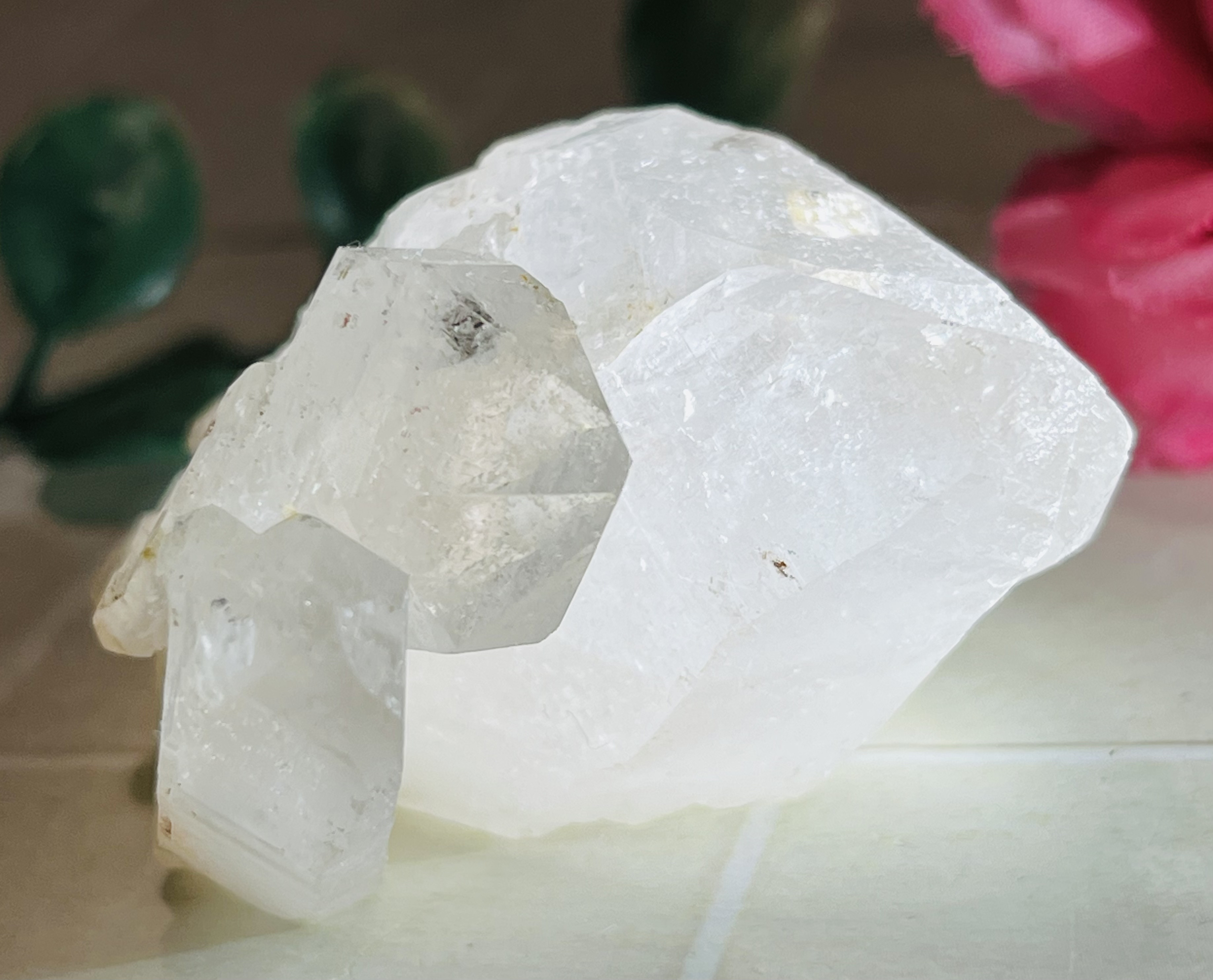 ヒマラヤ✨ 虹入り マニカラン産 水晶 原石 クラスター Ω 