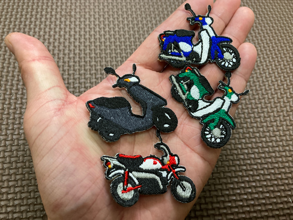 50CCバイク刺繍ワッペンセット【アイロン接着タイプ】 4枚目の画像