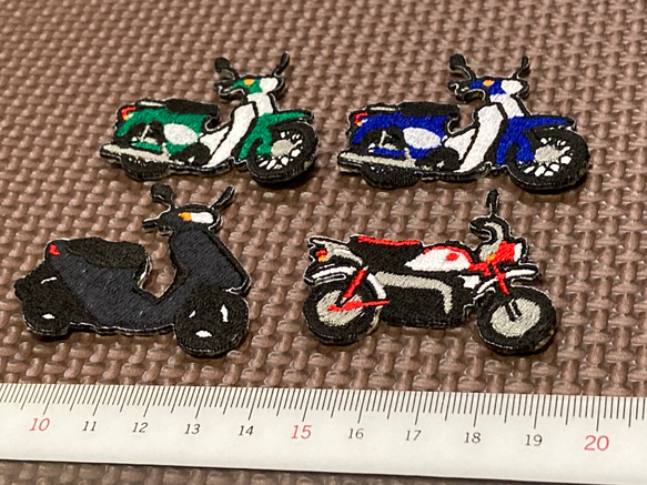 50CCバイク刺繍ワッペンセット【アイロン接着タイプ】 3枚目の画像