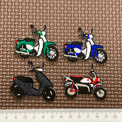 50CCバイク刺繍ワッペンセット【アイロン接着タイプ】 ワッペン