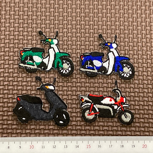 ワッペン　アップリケ　80s  90s easyriders バイク　古着 50CCバイク刺繍ワッペンセット【アイロン接着タイプ】 ワッペン