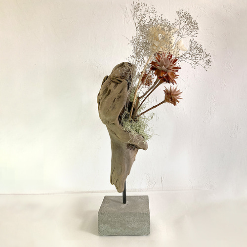 流木 ドライフラワー スタンド #001 立体・オブジェ momose.handcraft